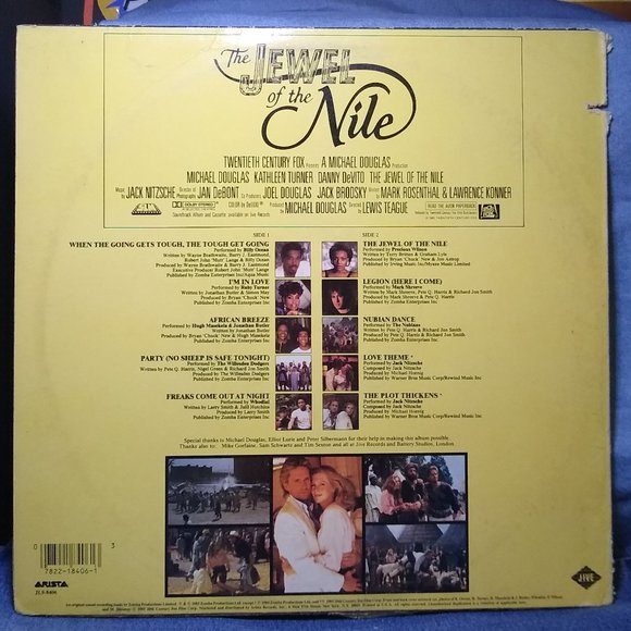 Jewel of the Nile Soundtrack 1985 Vinyl Record - Picture 2 of 4